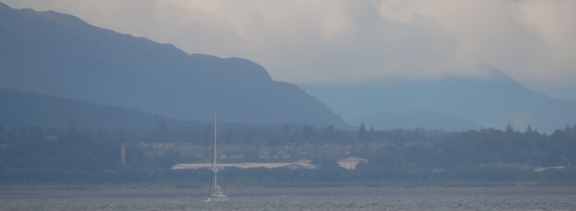 Yacht and opposite shore
