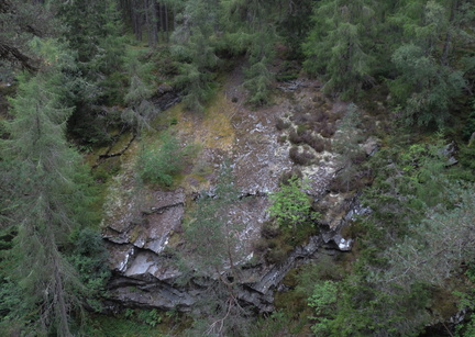 Looking down
