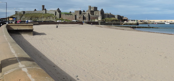 Along the beach