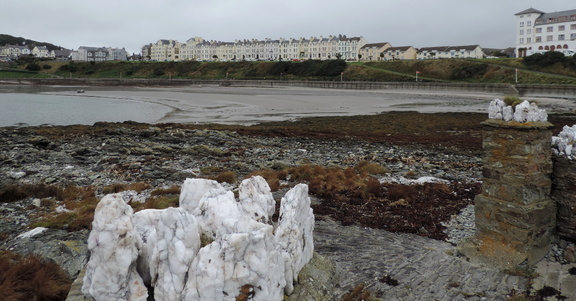 Across the beach