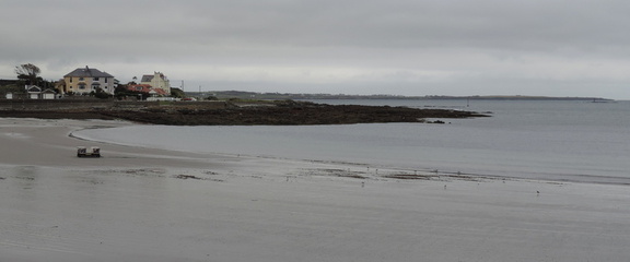 Across the beach
