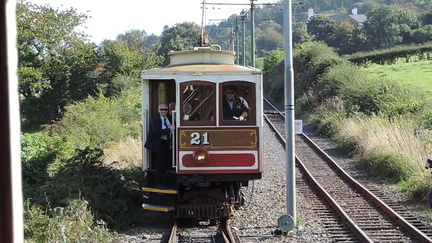 Approaching tram