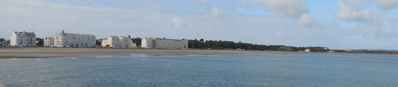 Across the beach