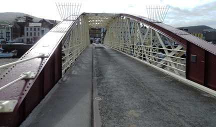 Along the bridge