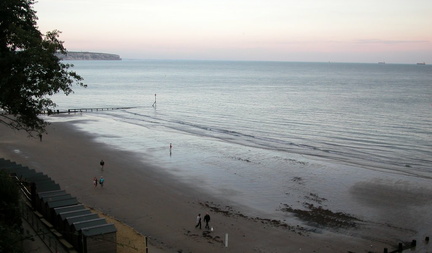 Along the beach