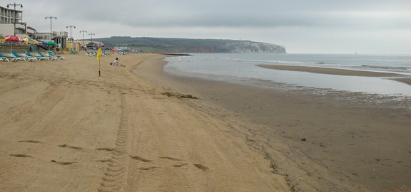Along the beach