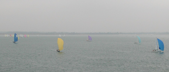 Coloured yachts