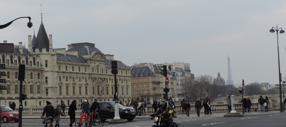 Ile de la Cite and Eiffel Tower