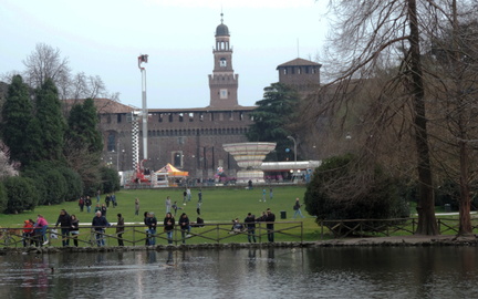 Across the lake