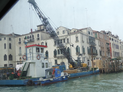 Crane on a barge