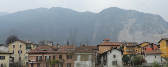 Village and mountains