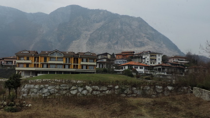 Village and mountains