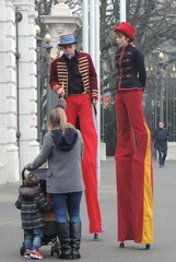 People on stilts