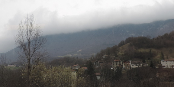 Cloudy hillside