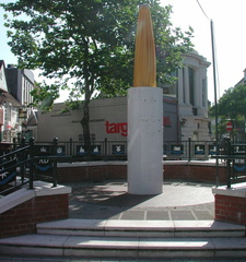 Parasol on platform