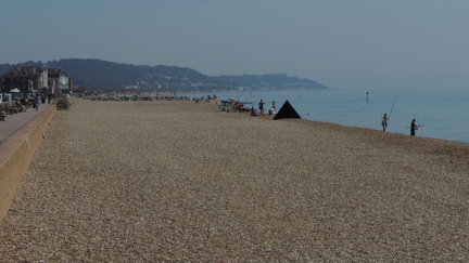 Along the beach