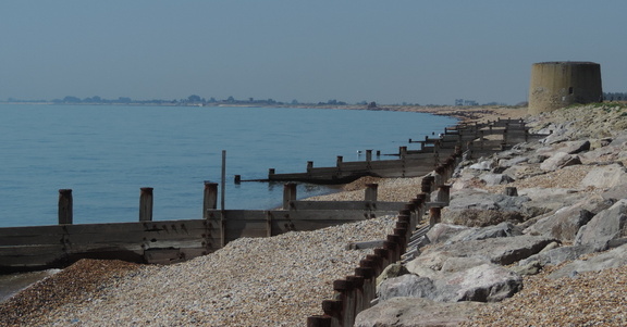Along the beach