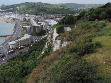 Cliffs above the town