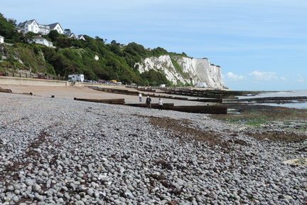 Along the beach