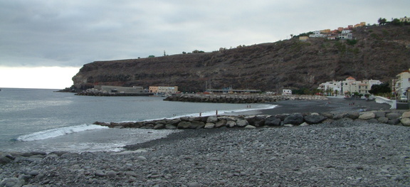 Along the beach