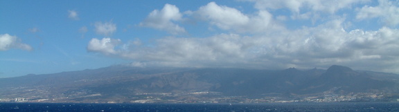 Clouds over mountains
