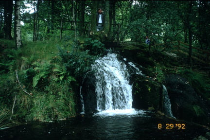 My parents above a waterfall