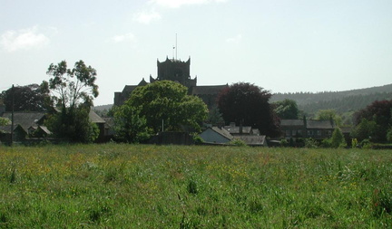 Priory and fields