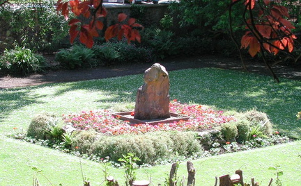 Garden with slab