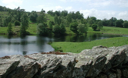 Lake over wall