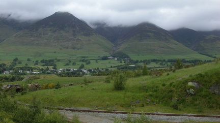 Track below Mountains