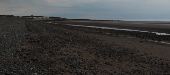 Along the beach