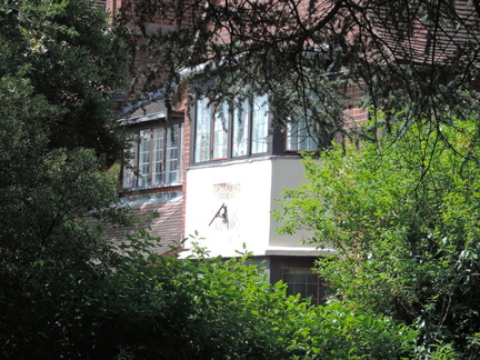 Sundial through the trees
