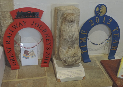 Statue and horseshoes