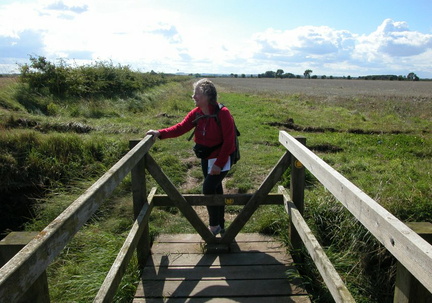My Mother by a bridge