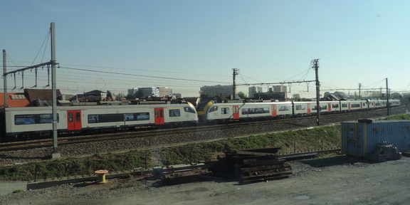 Train joining the line