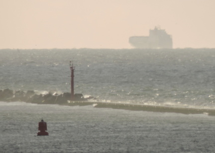 Distant ship