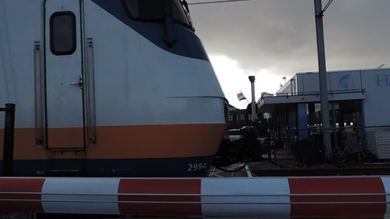 Train leaving
