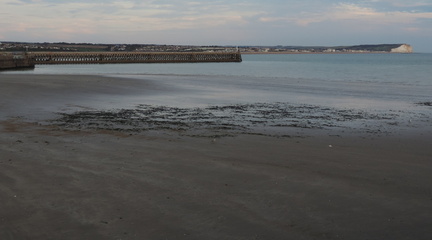 Across the beach