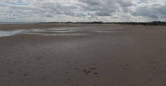 Across the beach