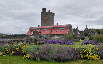 Across the garden