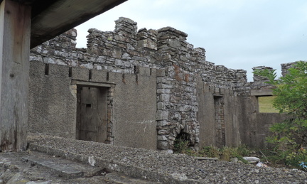 Inside the hut