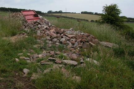 Door on top of rubble