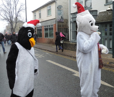 Penguin and polar bear