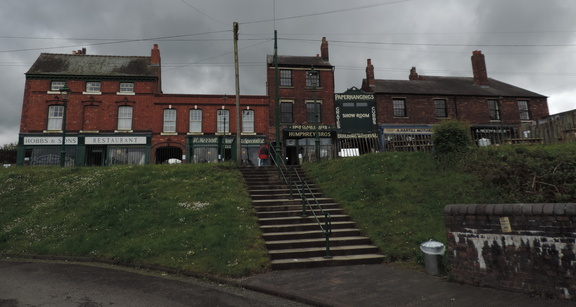 Up the steps
