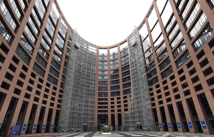 Inside the building