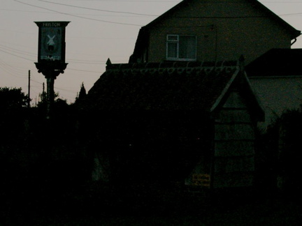 Sign above the shelter