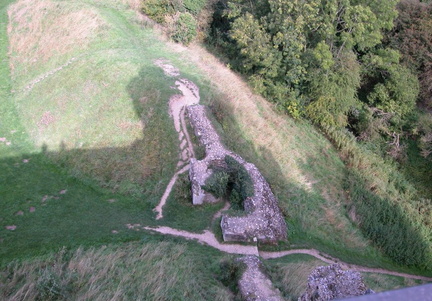 Down the side