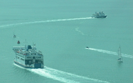Boats passing in the Solent