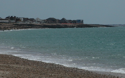 Along the beach