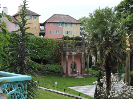 Across the garden
